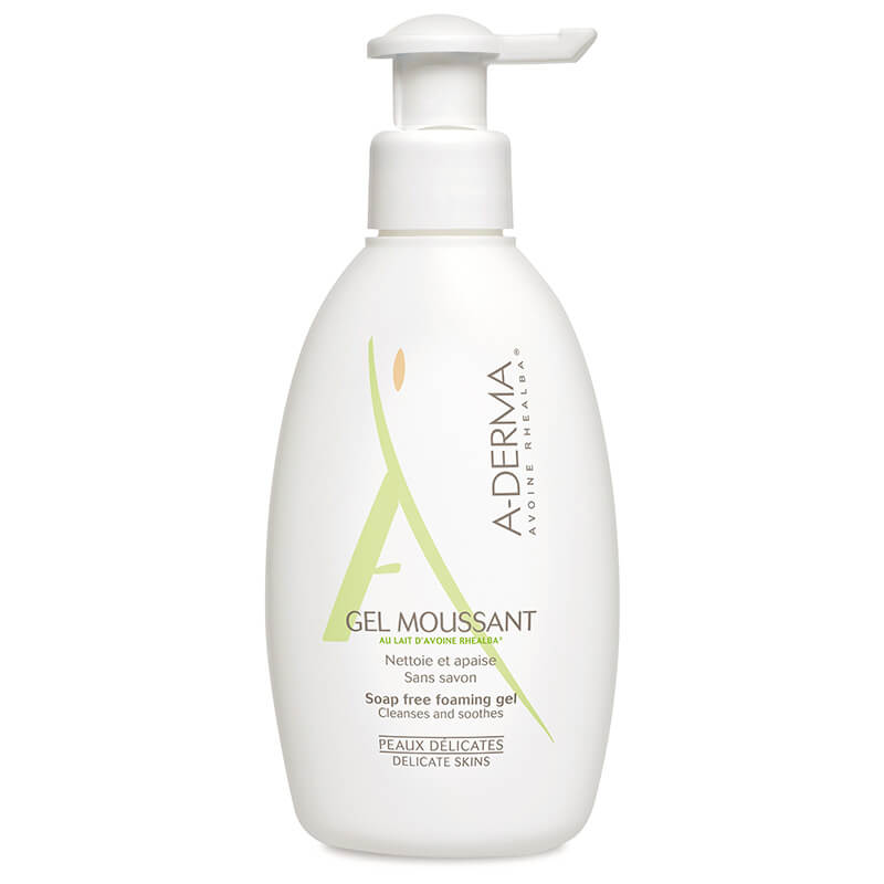 A-derma Gel Moussant 250ml Αφρίζον Καθαριστικό Gel Για Πρόσωπο και Σώμα Healthspot Overespa