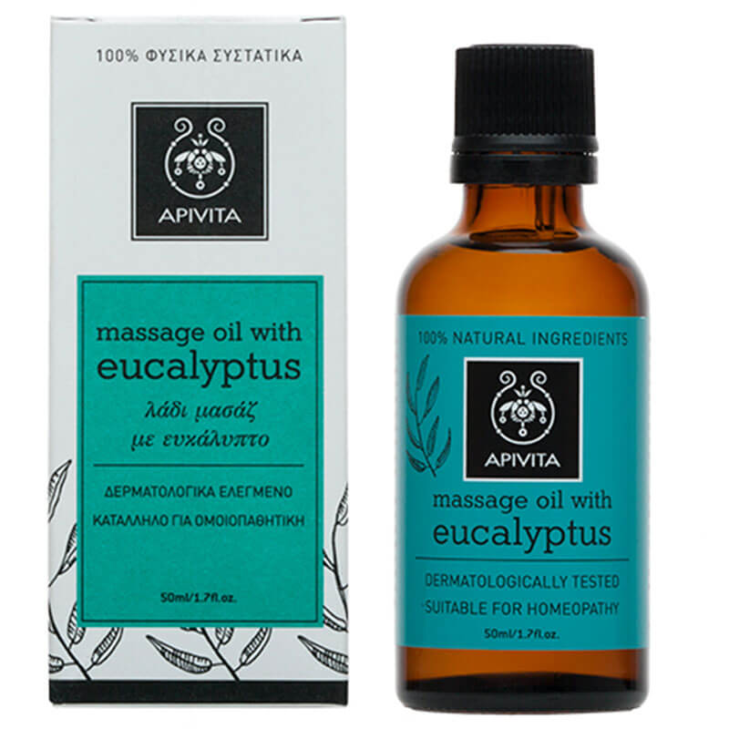 Apivita λάδι για μασάζ ευκάλυπτος 50 ml -healthspot overespa