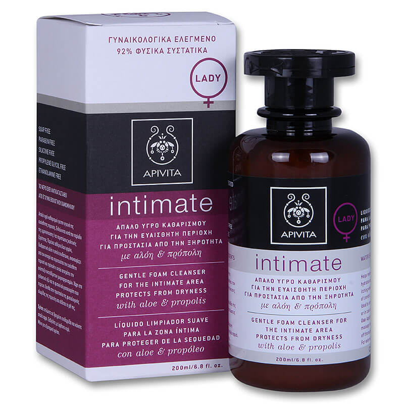 Apivita foam intimate area  aloe-propolis 200ml -healthspot overespa