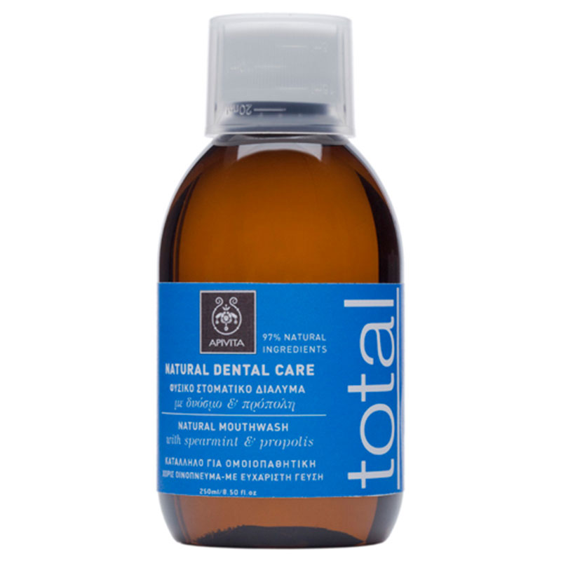 Apivita στοματικό διάλυμα total δυόσμο &πρόπολη 250 ml -healthspot overespa