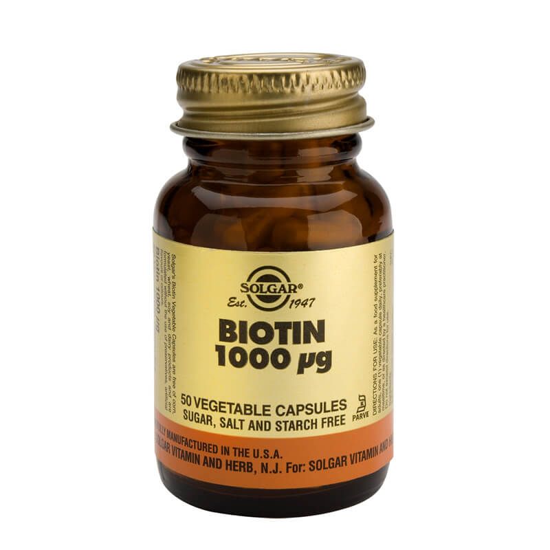 Solgar Biotin 1000mg Για την ανάπτυξη των μαλλιών Veg Tabs 50s Healthspot Overespa