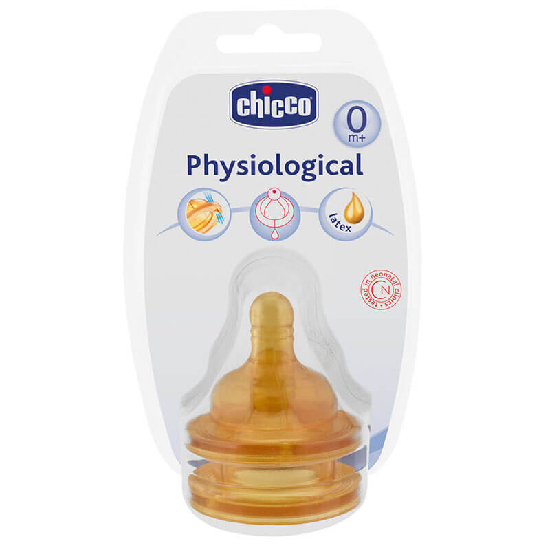 Chicco Θηλή Καουτσούκ, κανονική ροή 3 τρύπες 2 τμχ Παιδική φροντίδα Healthspot Overespa