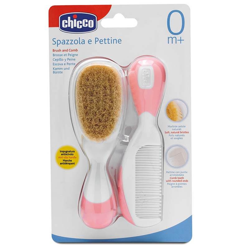 Chicco Βούρτσα Χτένα Με φαρδύ χερούλι για σίγουρο και ασφαλές κράτημα Healthspot Overespa