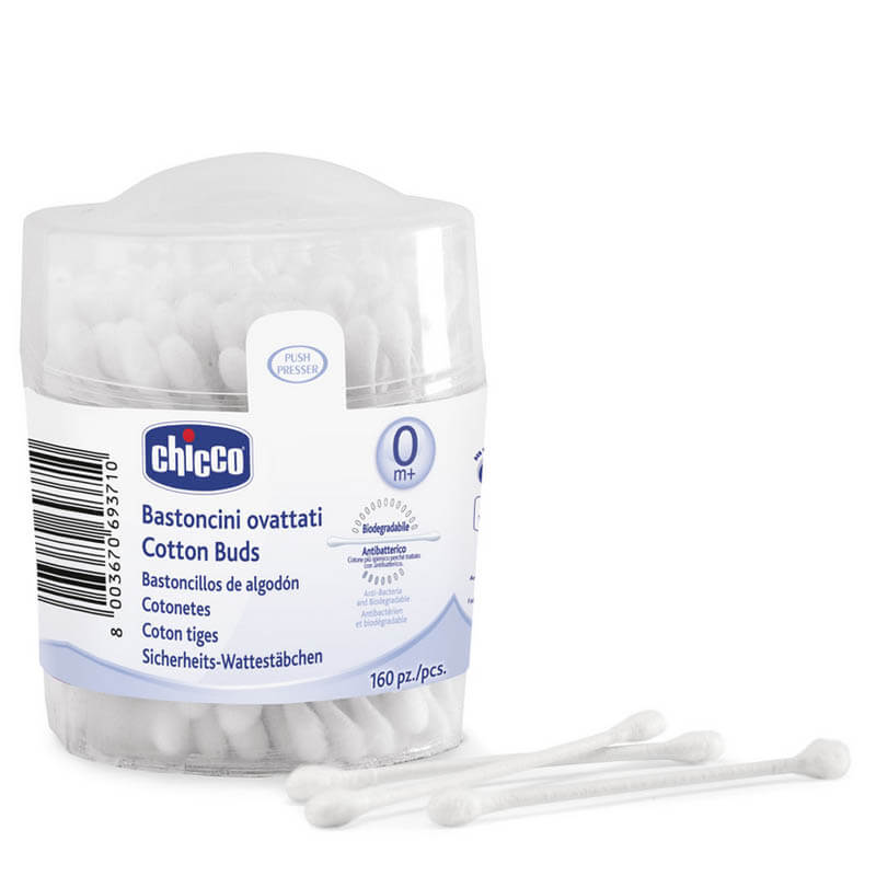 Chicco Ωτοκαθαριστές ασφαλείας, 160τμχ Healthspot Overespa