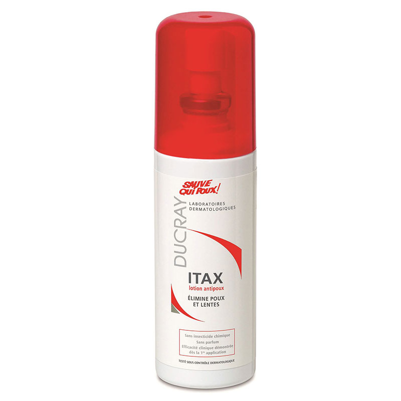 Ducray Itax lotion anti-poux 75ml Η λοσιόν Itax δρα άμεσα ενάντια στις ψείρες με έναν απόλυτα φυσικό μηχανισμό -healthspot overespa