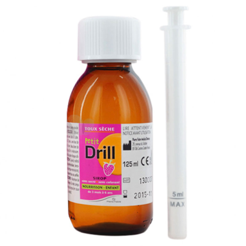 Elgydium Petit drill syrop 125ml Καταπραϋντικό σιρόπι για το βήχα για βρέφη από 6μηνών και παιδιά - healthspot overespa