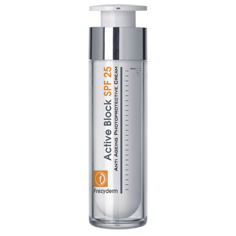 Frezyderm Active Block Αντιγηραντική κρέμα ημέρας με ευχάριστο άρωμα Spf 25 Healthspot Overespa
