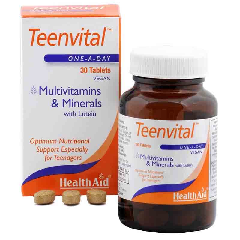 Health aid Teens Multivitamins 30 tablets Εξισορροπημένες βιταμίνες και συμπληρώματα μετάλλων Healthspot Overespa