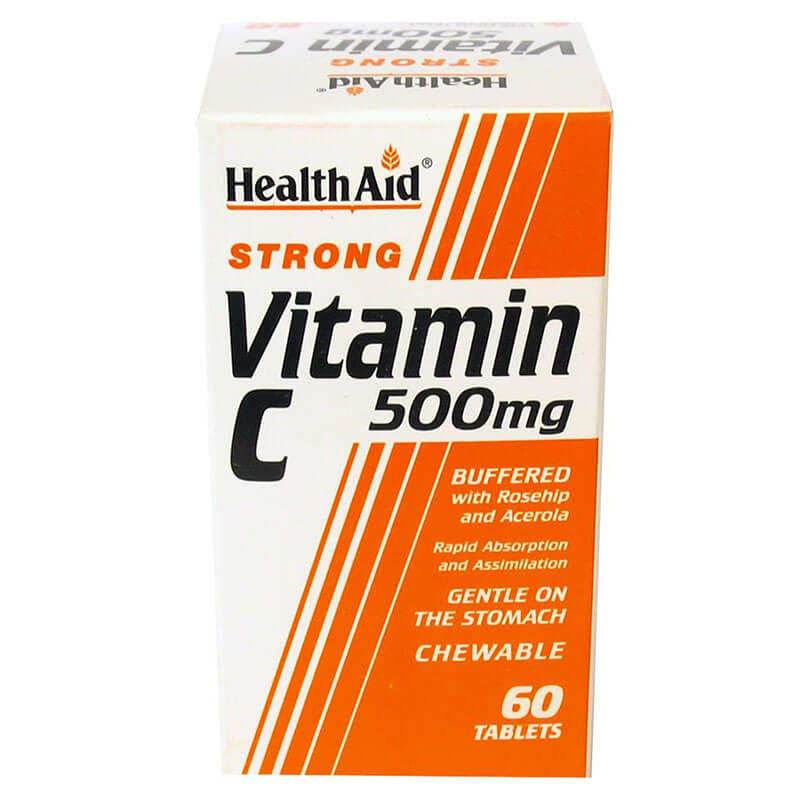 Health aid vit c 500mg rosehip chewable 60tabs - healthspot overespa