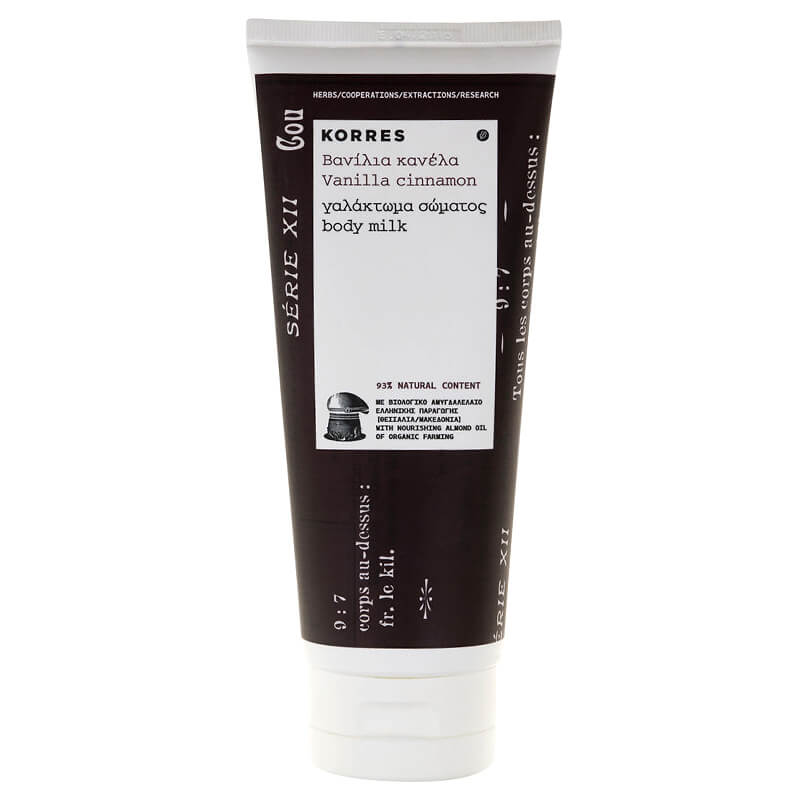 Korres Γαλάκτωμα βανίλια - κανέλα 200ml Εξασφαλίζει ενυδάτωση που διαρκεί και ενισχύει την ελαστικότητα του δέρματος Healthspot Overespa