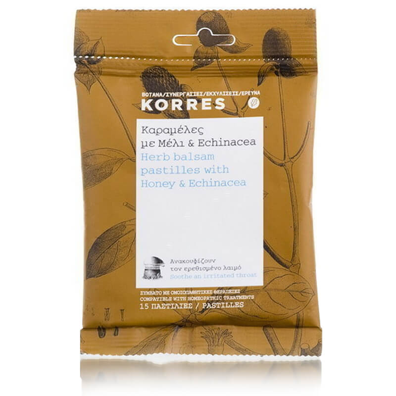 Korres Καραμέλες Με Μέλι & Echinacea 15 παστίλιες Healthspot Overespa