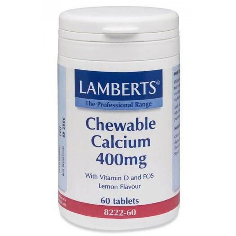 Lamberts Chewable Calcium Ασβέστιο, 400mg 60tabs Healthspot Overespa