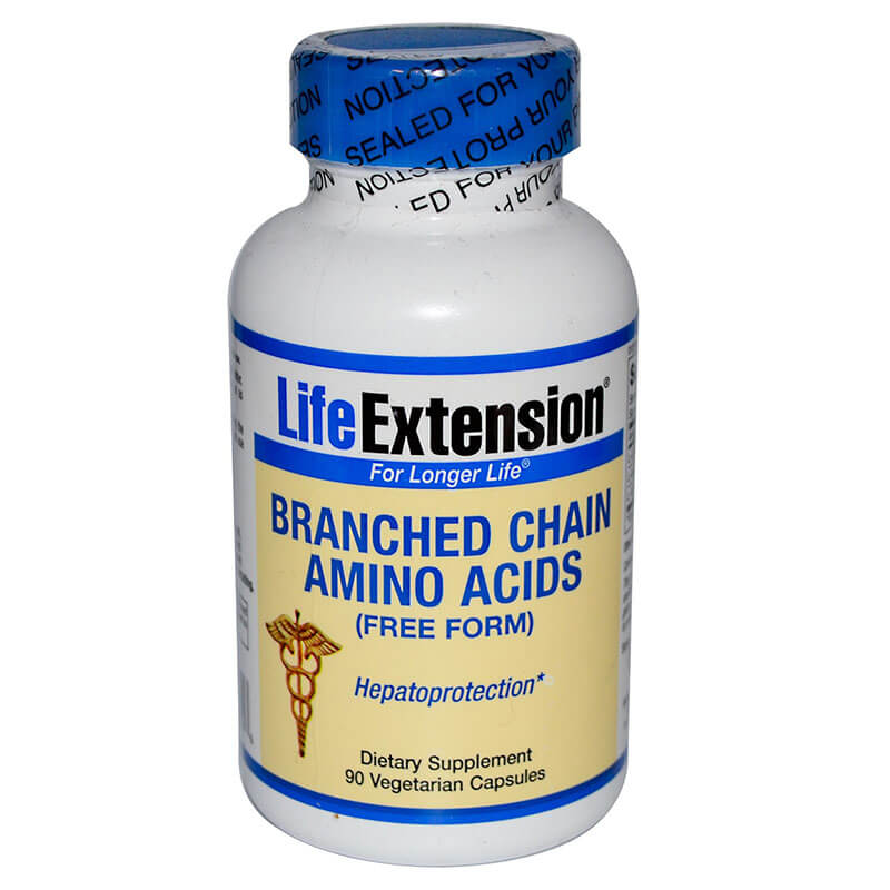 Life extension branched chain amino acids 90veg caps -healthspot overespa