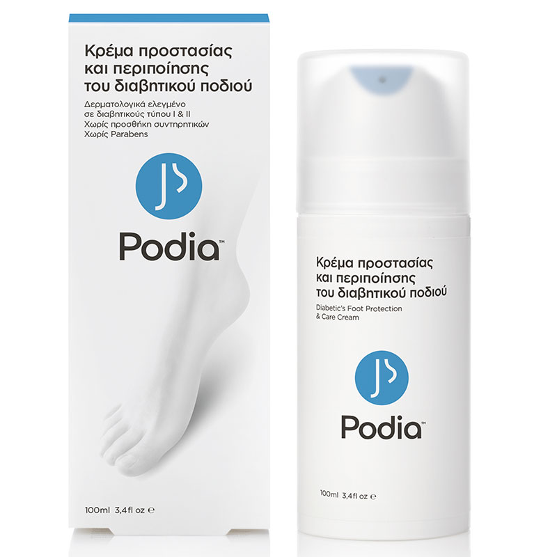 Podia Κρέμα Προστασίας &περιποίησης Διαβητικού Ποδιού 100ml - Healthspot overespa