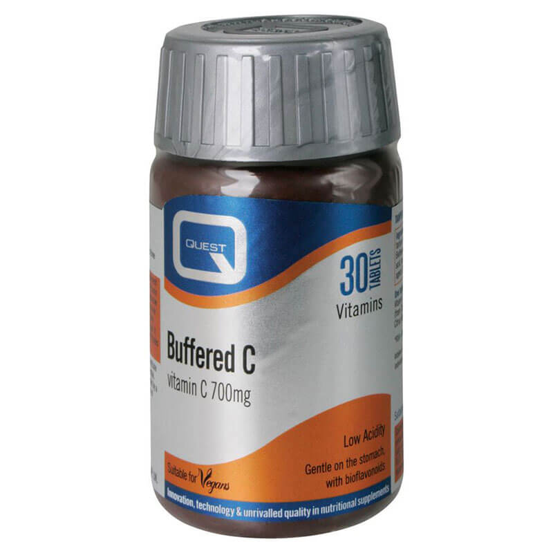 Quest Buffered C 700mg 30tabs Η καταλληλότερη μορφή βιταμίνης C για ηλικιωμένους -healthspot overespa