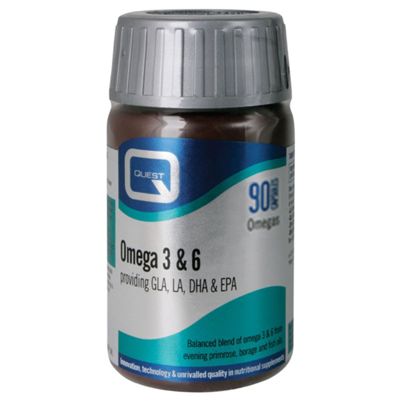 Quest Omega 3 6 90 tabs Υποστηρίζουν την υγεία των αρτηριών και της καρδιάς -healthspot overespa