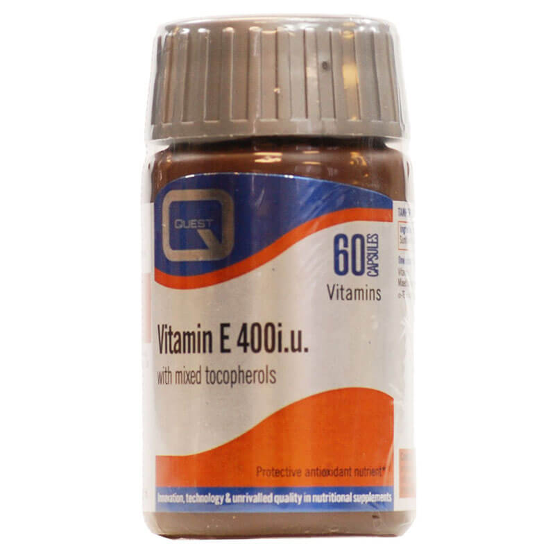 Quest Vitamin E 400 iu 60 caps Προστατεύει τα κύτταρα από οξειδωτικές βλάβες -healthspot overespa