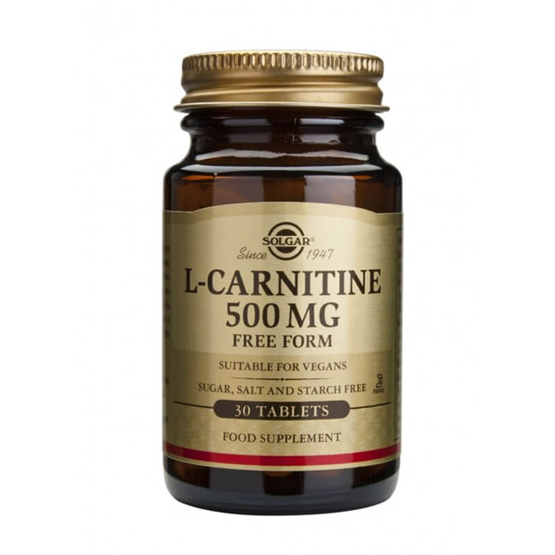 Solgar L-Carnitine 500mg 30s Ταμπλέτες για έλεγχο βάρους Tabl 30s Healthspot Overespa