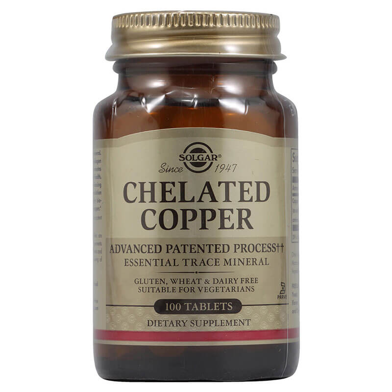 Solgar chelated copper 2,5mg tabs 100s -healthspot overespa