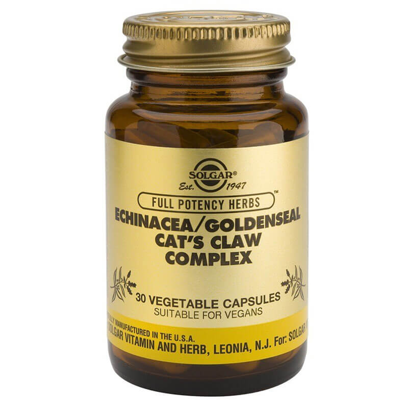 Solgar echinacea goldenseal cat s complex vegicaps -healthspot overespa