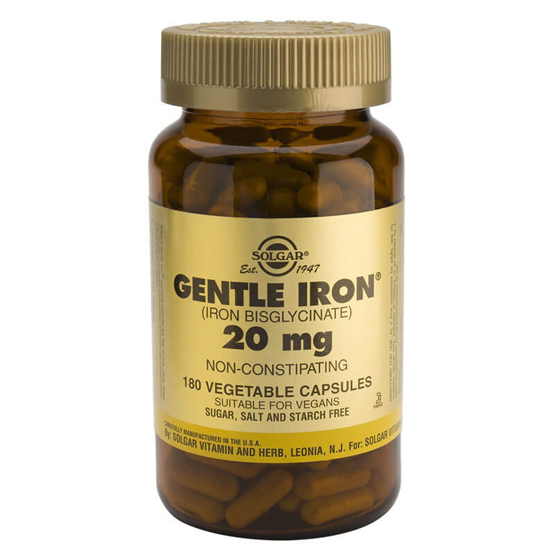 Solgar gentle iron 20mg vegicaps 180s -healthspot overespa