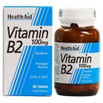 health aid Vit B2 Ταμπλέτες που βοηθούν στη διατήρηση του μυϊκού τόνου Healthspot Overespa