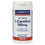 Lamberts L-carnitine Συμπληρώματα για σωστή ανάπτυξη του οργανισμού, 500mg 60caps Healthspot Overespa