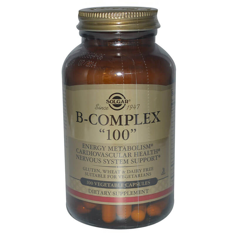 solgar b-100 complex 100caps Κάψουλες με μίγμα βασικών βιταμινών -healthspot overespa